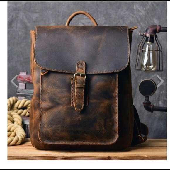 Leather laptop backpack “Eiken” - Picture 3 of 9